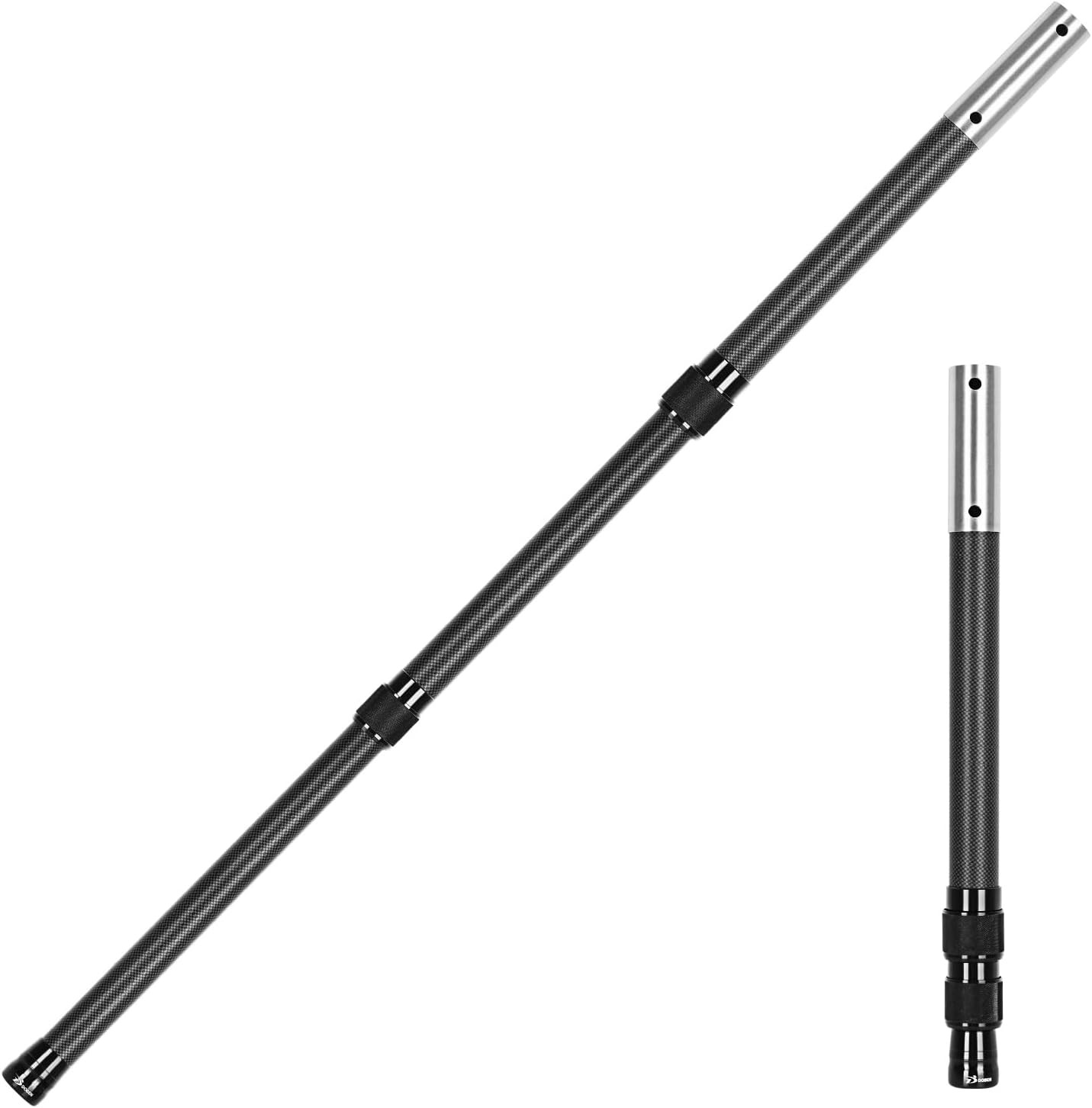 38" Carbon Fiber Pool Pole, Telescoping Skimmer Pool Cleaning Pole, Short Pool P