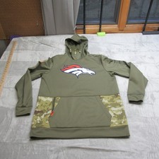 Salute To Service Denver Broncos Hoodie Men Medium Nike NFL Green Camo ThermaFIT