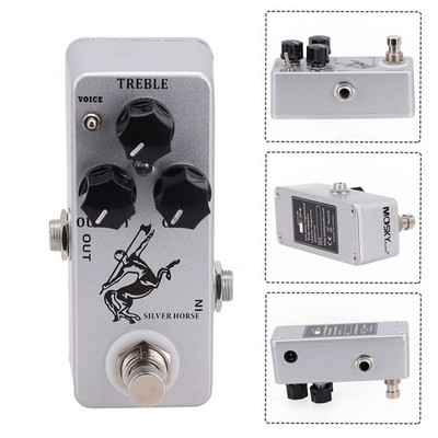 Effektpedal Overdrive Pedal Schale silber 3,7 * 1,5 * 1,3 Zoll verstellbar