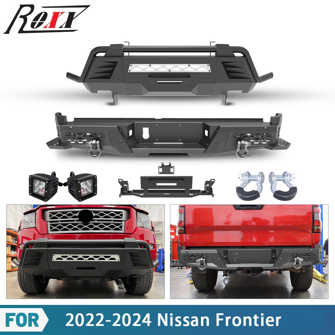 2022-2026 Front Rear Bumper Steel fit Nissan Frontier W/2*D-Rings