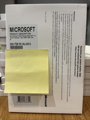 Windows Vista Business SP1 32-Bit ITALIENISCH 1pk DSP OEI DVD NEU VERSIEGELT ORIGINAL SCHLÜSSEL