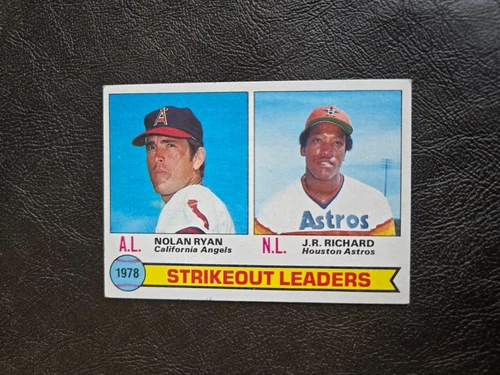 STRIKEOUT LEADERS 1979 TOPPS BASEBALL CARD #6 NOLAN RYAN J.R. RICHARD