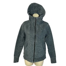 Lululemon Scuba Hoodie IV Frozen Fizz White Black Jacket Full Zip Size 6