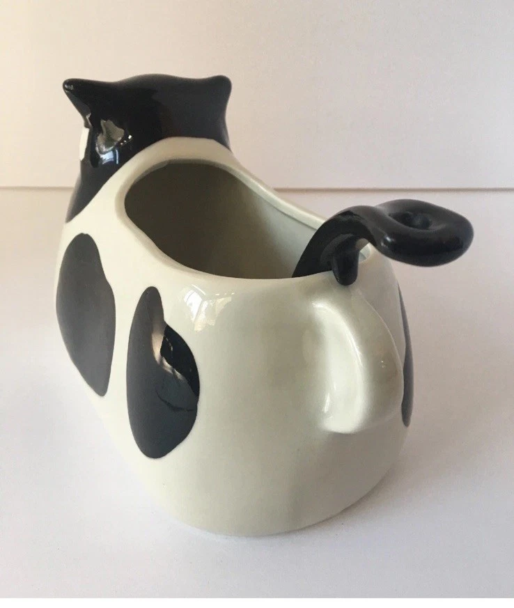 TAYLOR & NG Plato de Vaca Negro/Blanco con Cuchara, Gravy Boat, De Colección San Francisco 1986 Foto 4 de 4