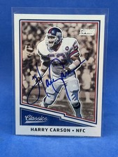 Harry Carson Signed 2017 Classics New York Giants Card # 156 TTM