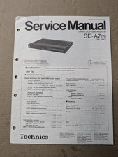 Technics SE-a7 (K) Stereo DC Power Amplifier Service Manual D-4960
