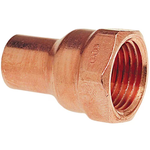 1/2 In Copper Female Adapter Fitting Sweat x FNPT Water Pipe Plumbing Brass