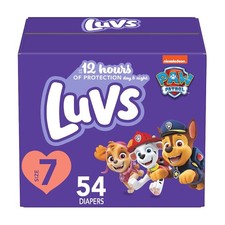 Baby Diapers Size 7 Platinum Protection Bluey 54 Count Luvs Night infant toddler