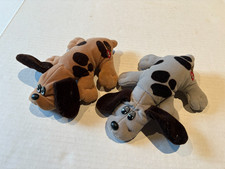 VINTAGE 1980s Tonka POUND PUPPIES Plush Stuffed Dog Toys x2