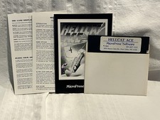 Commodore 64- HELLCAT ACE - Vintage Video Game Diskette and Manual