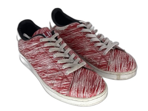 ALIFE SCRIBBLE CUP Sneakers Womens 12 Red Leather Lace Up All Over Print