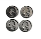 Washington silver quarters 1935P, 1936P, 1937P, 1939P