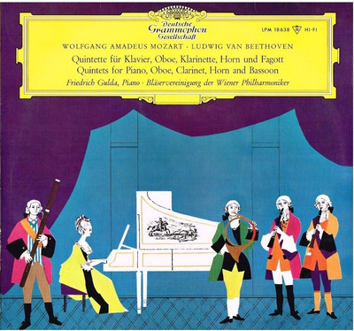 Mozart, Beethoven Quintette mit Klavier / Gulda, Wiener Blaser - LP DGG Tulpe