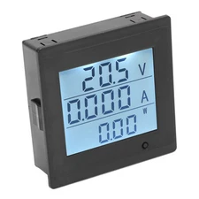 Digital Voltmeter LCD Screen Current Meter DC 6-200V Volt Monitor Alarm .