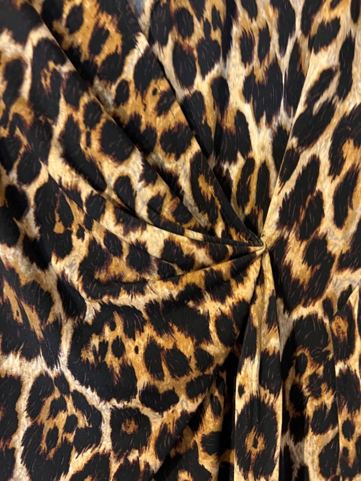 Anne Klein платье 8 коричневый черный животное 3/4 длинным рукавом эластичной искусственного надежном - Изображение 3 из 4