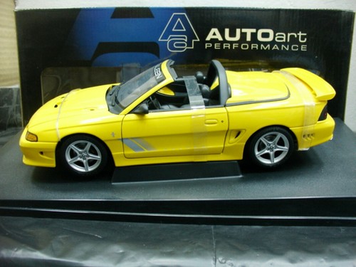 WOW EXTREMELY RARE Ford Mustang Saleen S351 Speedster 1999 Yellow 1:18 Auto Art - Afbeelding 2 van 6