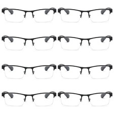 8 PK Men Blue Light Blocker Reading Glasses Anti Blue Light Spring Hinge Readers
