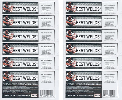 Premium Clear Cover Lenses for Welding Hoods - 2'' x 4.25'' - Best Welds