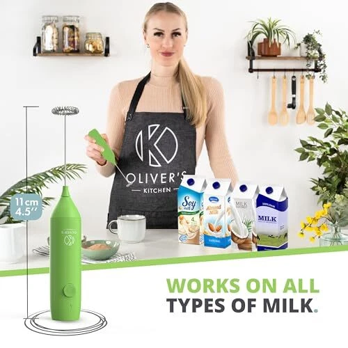 Milk Frother Wireless Rechargeable - Milk, Coffee, Cappuccino & more! USB-C