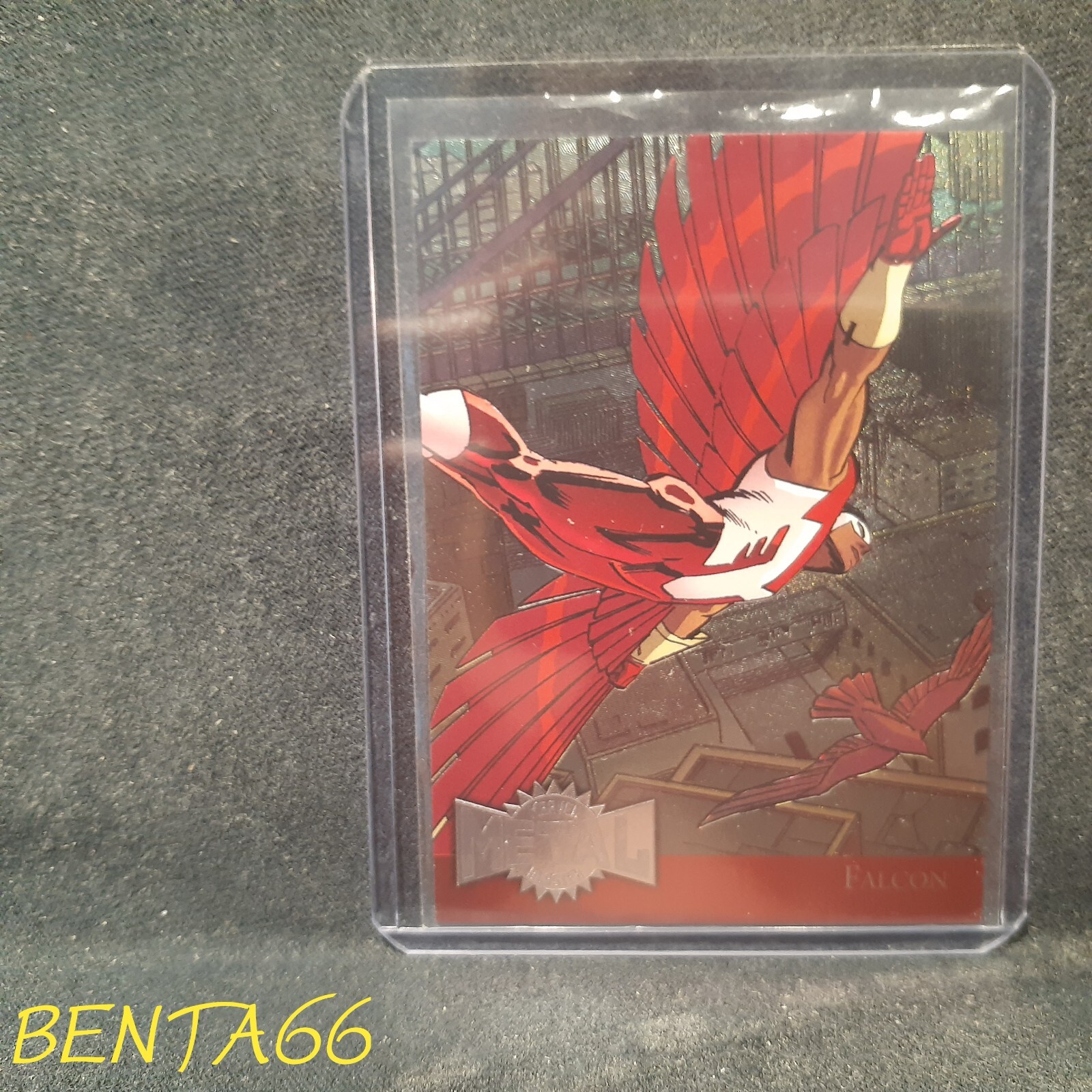 2015 Marvel Fleer Retro 🔥 Metal Blaster Falcon Insert Card # 16 of 42