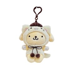 Oficial Sanrio Pompompurín Gato Disfraz Peluche Muñeca Llavero Bolso Dije