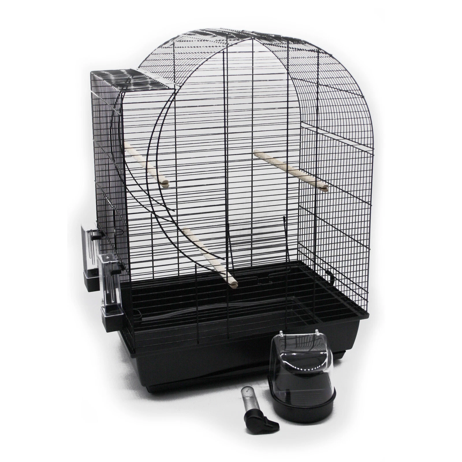XXL Black Bird Cage + Trinkröhrchenvogelhaus Canary Parakeet Bathtub