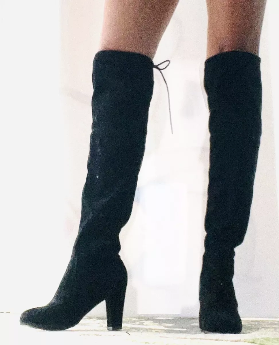 Knee high boots with strings sale