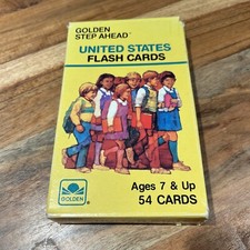 1985 Complete Set in Box United States Flash Cards Golden Step Ahead Scarce
