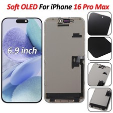 Soft OLED For Apple iPhone 16 Pro Max Display Replacement Screen Touch Assembly