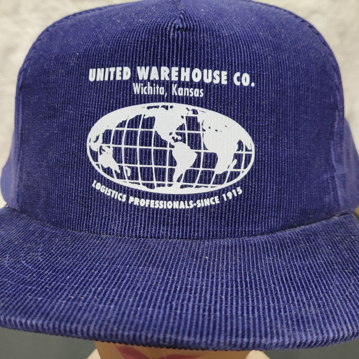 Vintage Corduroy United Warehouse Co Snapback baseball Cap