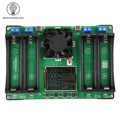 18650 Battery Capacity Resistance Detector Automatic Charging Discharging 4 CH