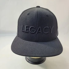 The Classics Yupoong Legacy Embroidered Men's Baseball Cap Hat Black Snapback