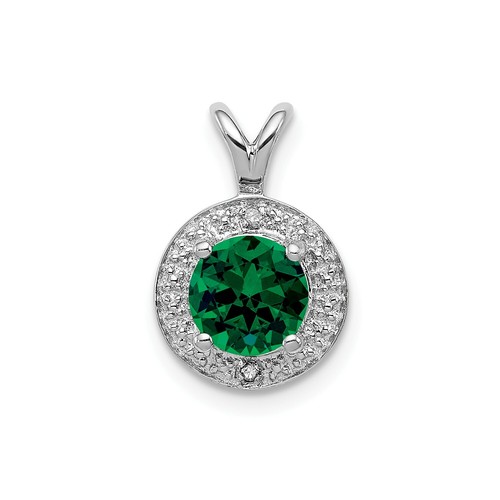 Pendentif Dolly-Bijoux - Argent 925 Rhodié - Pavé Diamant CZ Noir Et Blanc - Femme