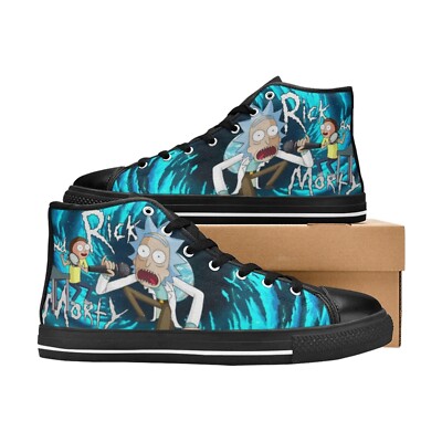 Rick and Morty Sneakers High Top Canvas Women Shoes