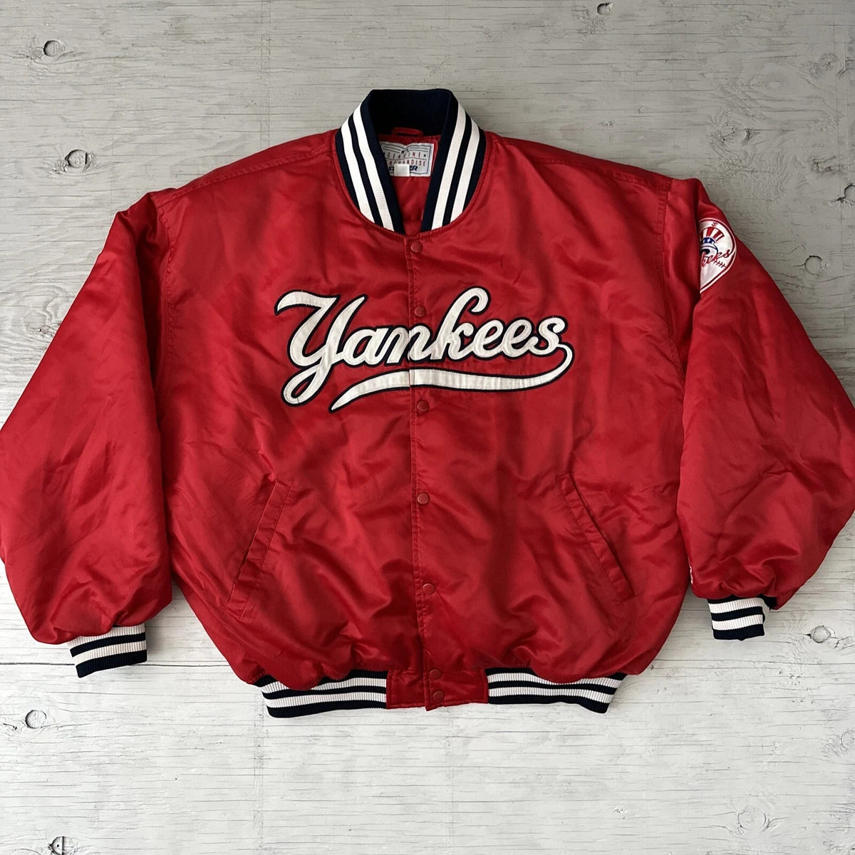 New York Yankees Vintage 90s White Satin Jacket