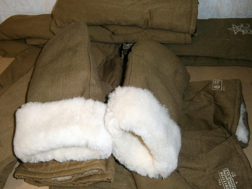 Super Warm Fur Mittens Wool Fleece Russian Army Gloves Soviet Military Surplus - Picture 3 of 61