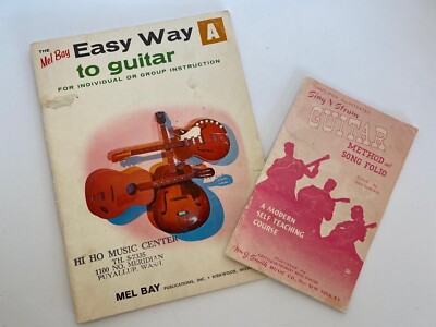 Vintage MEL BAY EASY WAY TO GUITAR BOOK A  & SING N STRUM INSTRUCTION BOOKS