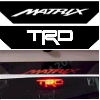 3 Brake light Decal x2 2003-2005 Toyota Matrix Inside window