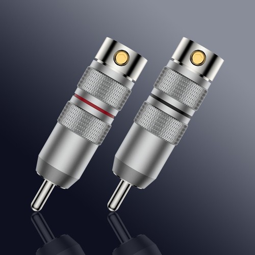 2x Viborg VR107R Rhodium plated Pure Copper RCA plug cable Connector Car Audio - Picture 13 of 22