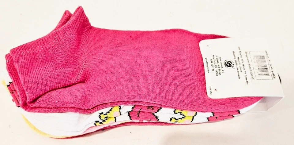 6 CALCETINES CHATTIES CORTE BAJO MUJER TALLA 9-11 ZAPATO TALLA 4-10~Novedad~ Rosa,Amarillo Foto 4 de 4