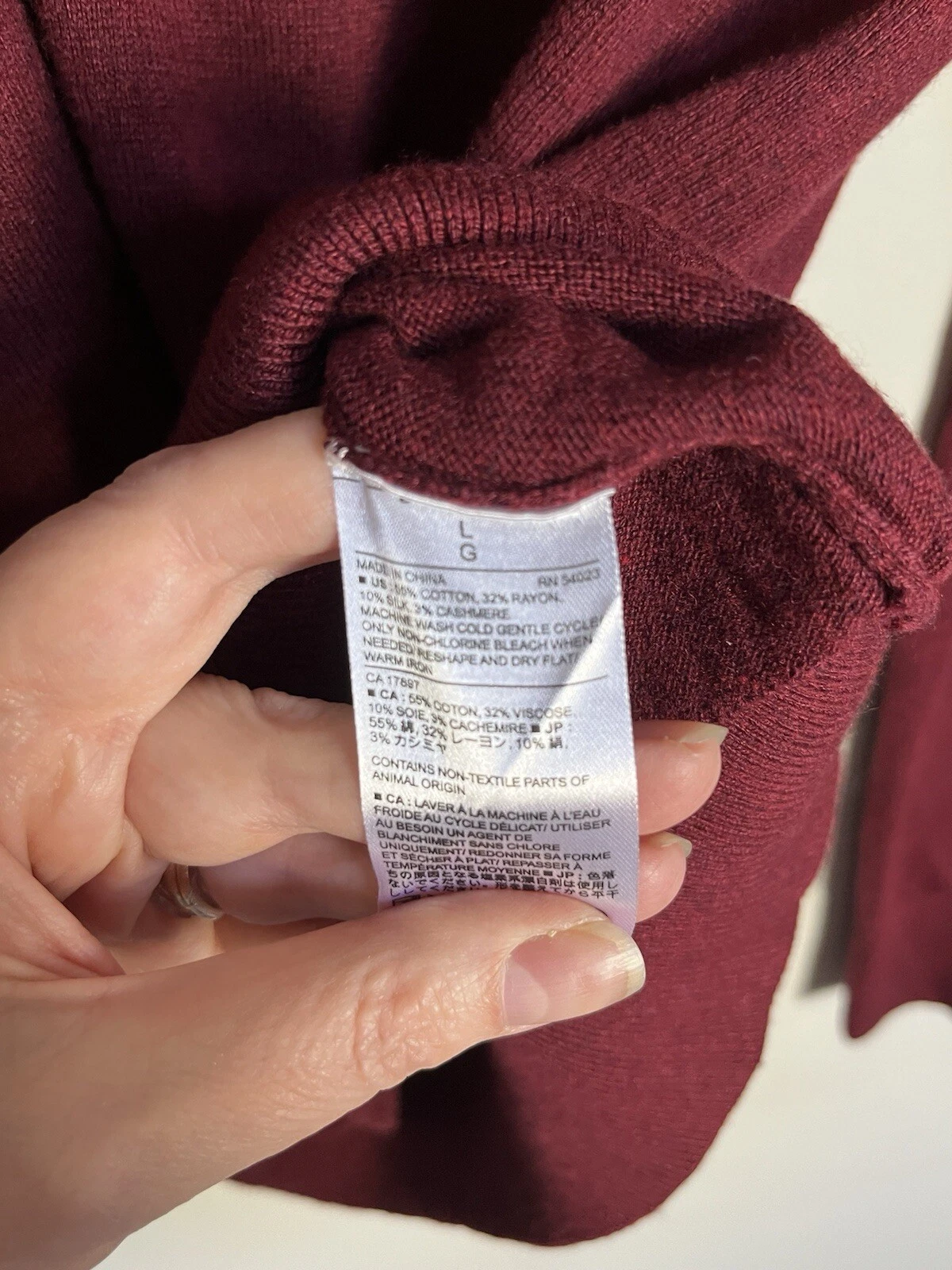 VETEMENTS Maglione pullover Banana Republic uomo grande seta misto cashmere maglione lusso