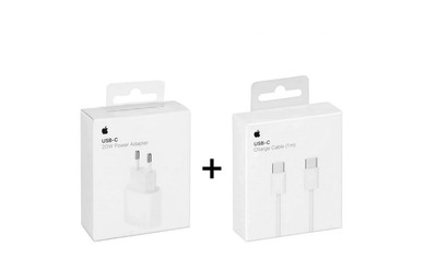 Original Apple 1M-2M USB-C Kabel &20Watt Netzteil iPhone 12 13 14 15 16 16e Pro