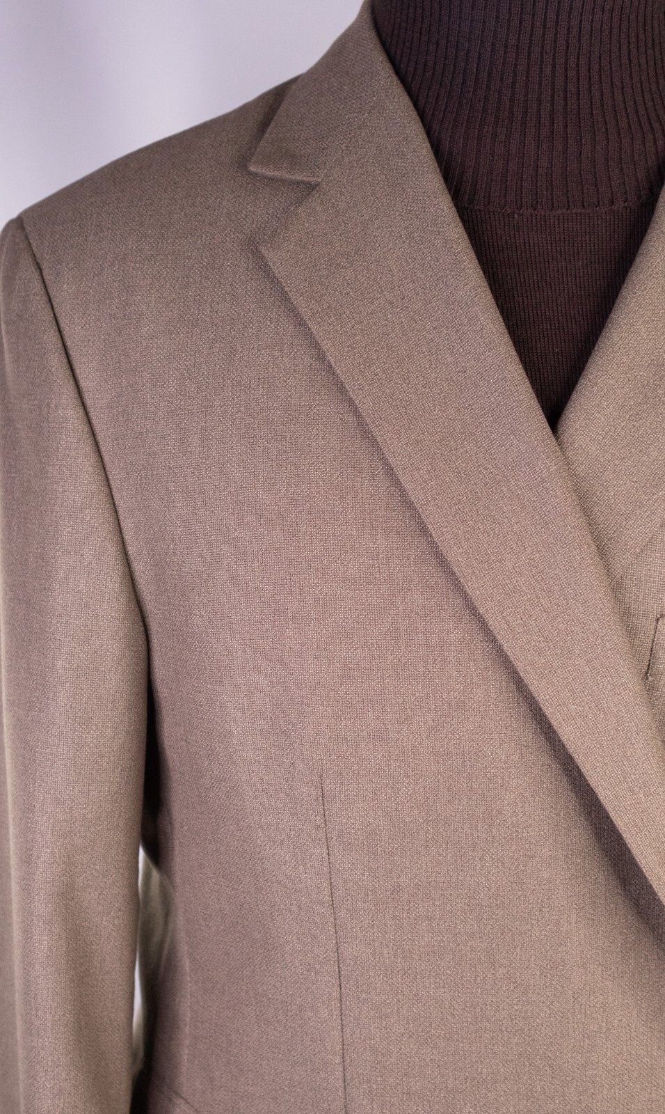 Stafford Essentials Beige Solid Polyester Two But… - image 5