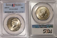 2005 P Kennedy Half Dollar 50c PCGS SP69 Satin Finish
