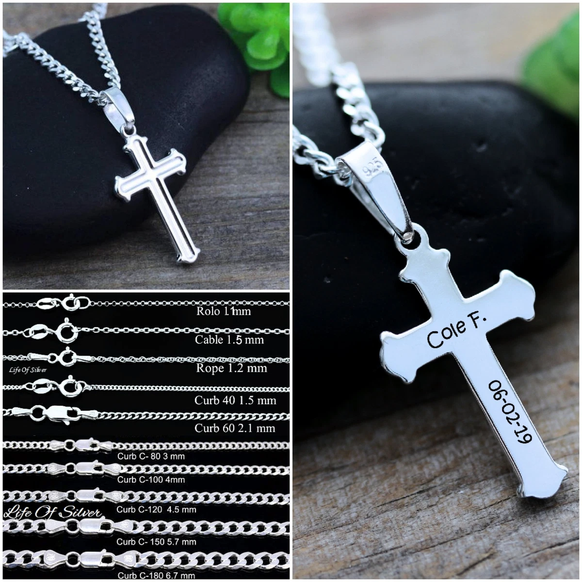 Buy Engraved Cross Necklace With Name, Cross Name Necklace, Personalized  Baptism Gift, Christening Gifts, Religious Necklace With Name for Women  Online in India - Etsy