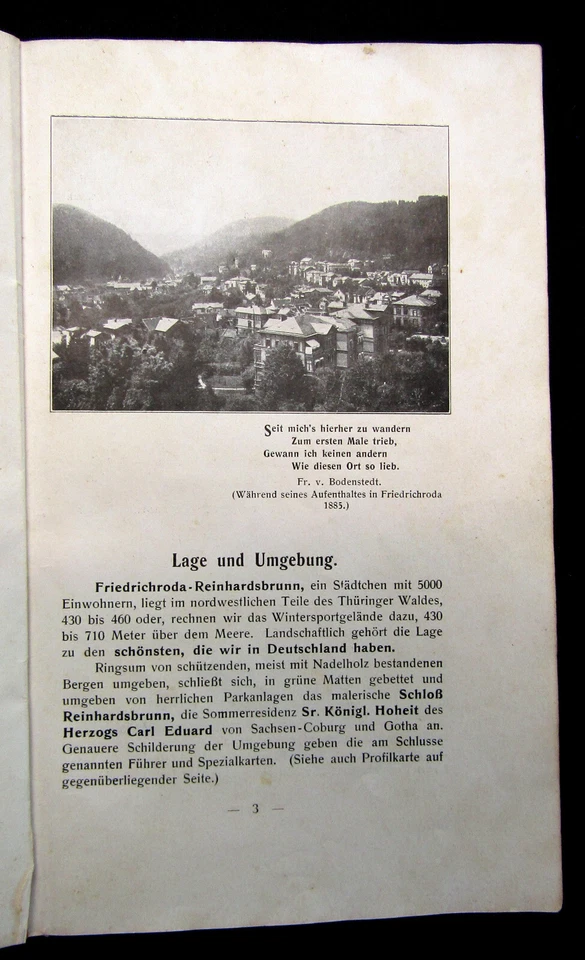 Friedrichroda im Thüringer Wald um 1900 Reiseführer Landeskunde Guide Führer - Bild 4 von 4
