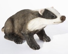 Badger Garden Ornament Statue Sculpture Outdoor Resin Woodland Wildlife Figurine