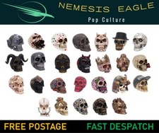 Image of SKULL FIGURINES NEMESIS NOW ORNAMENTS DECORATIONS STEAMPUNK GOTHIC GIFTS