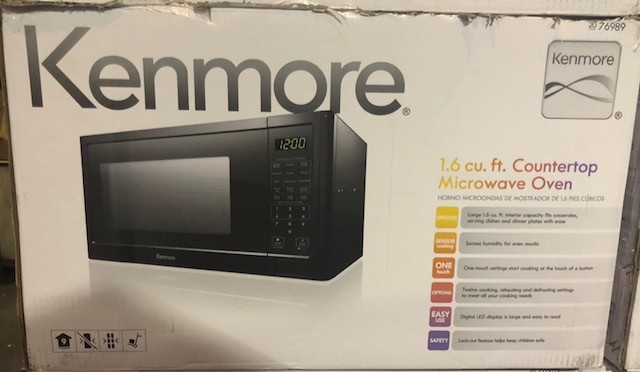 Kenmore 1 6 Cu Ft Countertop Microwave Oven Black 76989 For