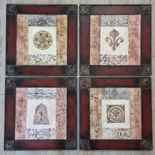 Set of 4 Metal Wall Art